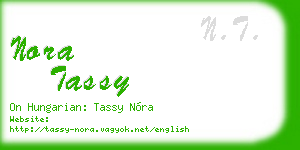 nora tassy business card